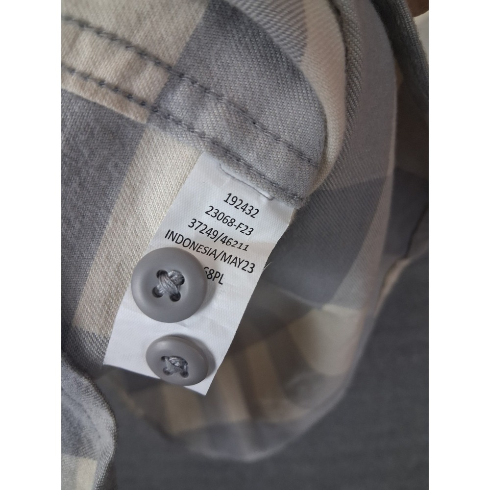 REI Co Op Womens Shirt S Gray Plaid Button Up Flannel Lumberjack Outdoor Fall - Picture 6 of 8